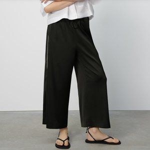 Zara Wide Leg Satin Loose Fitting Trouser Pants Stripe